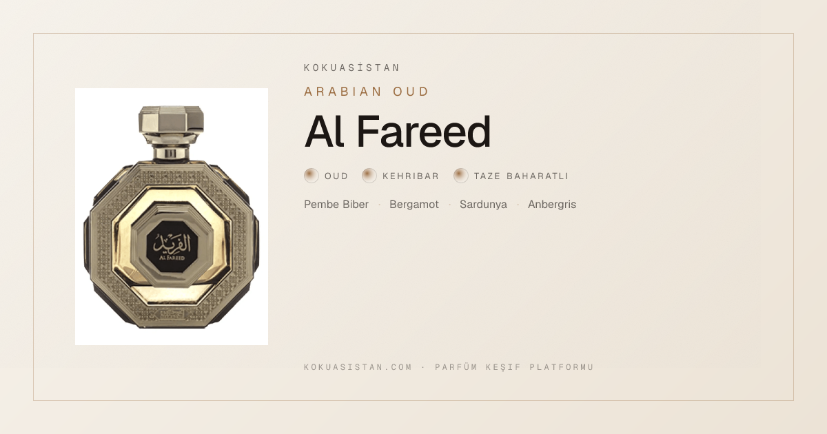 Arabian Oud Al Fareed — Notaları ve Yorumları
