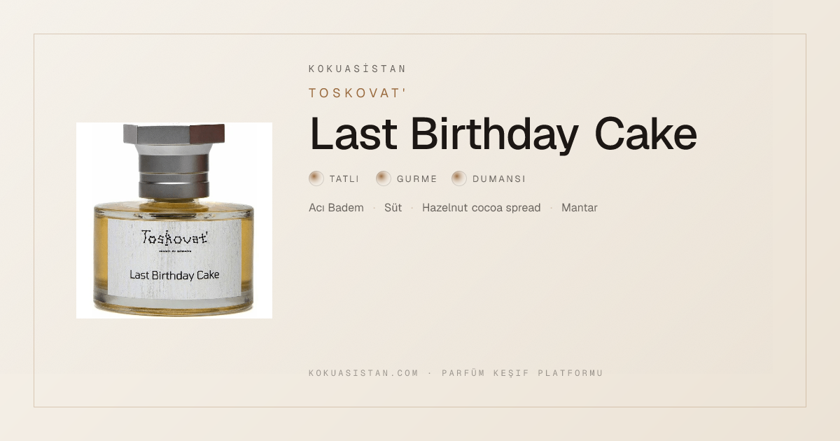 Toskovat' Last Birthday Cake — Notaları ve Yorumları